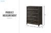 Picture of MONTEREY Solid Mindi Wood Veneer 5-Drawer Tallboy