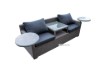 Picture of [FLOOR MODEL CLEARANCE] LEON Outdoor Lounge Wicker Sofa Set with 2 Rotating Glass Table