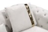 Picture of [FLOOR MODEL CLEARANCE] PIEDMONT Chesterfield 1 Seater Velvet Sofa/Armchair (Beige)