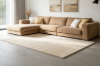 Picture of 398-033 OAKMONT Silky Soft High Pile Shaggy Rug (Oatmeal) - 230x160cm