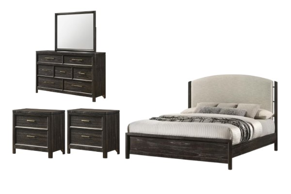 Picture of MONTEREY Genuine Mindi Wood Veneer Bedroom Combo Set - 5PC Queen Size