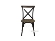 Picture of [FLOOR MODEL CLEARANCE]  HANOVER Metal Cross Back Chair (Solid Elm Seat) - Black