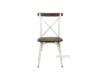 Picture of [FLOOR MODEL CLEARANCE]  HANOVER Metal Cross Back Chair (Solid Elm Seat) - Black