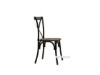 Picture of [FLOOR MODEL CLEARANCE]  HANOVER Metal Cross Back Chair (Solid Elm Seat) - Black