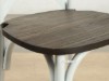 Picture of [FLOOR MODEL CLEARANCE]  HANOVER Metal Cross Back Chair (Solid Elm Seat) - Black
