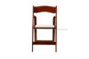 Picture of [FLOOR MODEL CLEARANCE] RETREAT Foldable Dining Chair - Light Brown Chair with White PU Seat