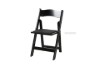 Picture of [FLOOR MODEL CLEARANCE] RETREAT Foldable Dining Chair - Light Brown Chair with White PU Seat