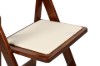 Picture of [FLOOR MODEL CLEARANCE] RETREAT Foldable Dining Chair - Light Brown Chair with White PU Seat