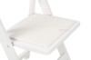 Picture of [FLOOR MODEL CLEARANCE] RETREAT Foldable Dining Chair - Light Brown Chair with White PU Seat