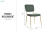 Picture of [FLOOR MODEL CLEARANCE]LASKY Gold Frame Fabric Dining Chair (Green)