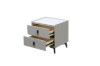 Picture of [FLOOR MODEL CLEARANCE] AUGUSTA 2-Drawer Sintered Stone Top Bedside Table (Light Grey)