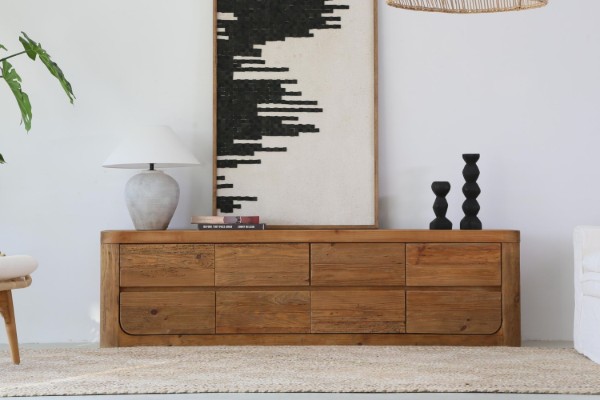 Picture of [FLOOR MODEL CLEARANCE] LUMBER 200 8-Drawer Reclaimed Wood TV Unit