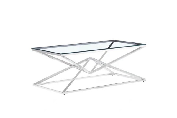 Picture of [FLOOR MODEL CLEARANCE] PYRAMID 120 Stainless Steel Coffee Table (Silver)