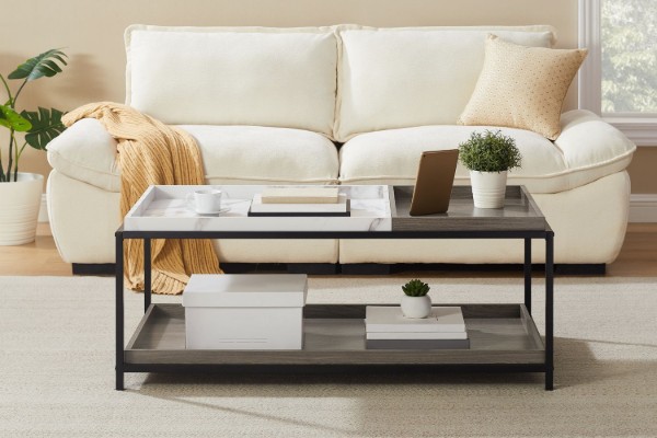 Picture of [FLOOR MODEL CLEARANCE] YUKON Coffee Table with 2 Removable Trays