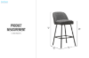 Picture of VESTA Bar Chair with Footrest - 2 Chairs in 1 Carton