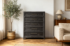 Picture of MONTEREY Solid Mindi Wood Veneer 5-Drawer Tallboy