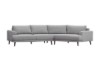 Picture of [FLOOR MODEL CLEARANCE] BIANCA Angular Chaise Sofa (Light Grey) - Angled End Sofa Facing Right