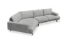 Picture of [FLOOR MODEL CLEARANCE] BIANCA Angular Chaise Sofa (Light Grey) - Angled End Sofa Facing Right