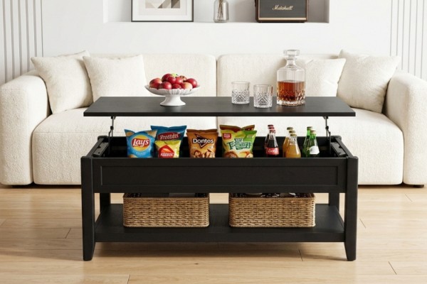 Picture of STORIX 109 Soft Close Lift-Top Coffee Table (Black)