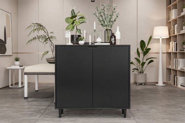Picture of MODLO 79x79.5 2-Door Storage Cabinet (Black)