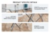 Picture of [FLOOR MODEL CLEARANCE] LUMIX 180 Tempered Glass Top Dining Table