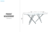 Picture of [FLOOR MODEL CLEARANCE] LUMIX 180 Tempered Glass Top Dining Table