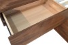 Picture of WALNOVA Genuine Walnut Veneer Bed Frame with Bedside Tables & Side Pier Set in Queen Size