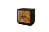 Picture of HERRINGBONE Genuine Wood Veneer Bedside Table with Hidden Compartment
