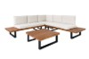 Picture of LASKA Solid Acacia Wood & Steel Frame Sectional Outdoor Lounge Sofa Set