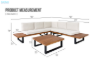 Picture of LASKA Solid Acacia Wood & Steel Frame Sectional Outdoor Lounge Sofa Set