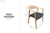 Picture of JULIAN Solid White Oak Frame Armchair - 2 Chairs in 1 Carton