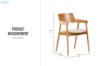 Picture of LUCA Solid White Oak Frame Armchair - 2 Chairs in 1 Carton