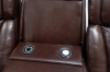 Picture of VOLT Air Leather Dual Motor Power Reclining Sofa Range with Heating and Cooling Cup Holder & Storage & Type-C Port & Wireless Charging & LED Lighting (Brown)