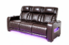 Picture of VOLT Air Leather Dual Motor Power Reclining Sofa Range (Brown) - 3 Seat with Drop-Down Console & Reading Light & Wireless Charging & Heating and Cooling Cup Holders & Storage & Type-C Port & LED Lighting (3RRC)