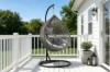 Picture of MAYA Rattan Outdoor Hanging Egg Chair (Grey with Black Frame)