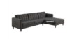 Picture of [FLOOR MODEL CLEARANCE]  MELROSE Sectional Sofa (Dark Grey) - Facing Right without Ottoman