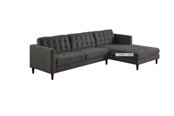 Picture of [FLOOR MODEL CLEARANCE]  MELROSE Sectional Sofa (Dark Grey) - Facing Right without Ottoman
