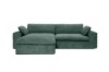 Picture of [FLOOR MODEL CLEARANCE] ELDEL Chenille Fabric Compressed Sofa with Ottoman (Green)