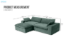 Picture of [FLOOR MODEL CLEARANCE] ELDEL Chenille Fabric Compressed Sofa with Ottoman (Green)