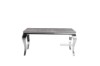 Picture of [FLOOR MODEL CLEARANCE] AITKEN 160 Marble Top Stainless Steel Dining Table (Grey)