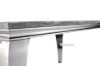 Picture of [FLOOR MODEL CLEARANCE] AITKEN 160 Marble Top Stainless Steel Dining Table (Grey)