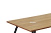 Picture of HENMAN 110 Rectangle Top and Flared Leg Coffee Table Oak and Black
