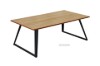 Picture of [FLOOR MODEL CLEARANCE] HENMAN 110 Rectangle Top and Flared Leg Coffee Table Oak and Black