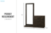 Picture of RIDHELINE Genuine Wood Veneer 3-Drawer Dresser with Mirror with 5-Tier Internal Shelf