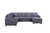 Picture of [FLOOR MODEL CLEARANCE] WINFLEX Fabric Sectional Pullout Sofa Bed (Grey) - Chaise Facing Right Sofa