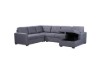 Picture of [FLOOR MODEL CLEARANCE] WINFLEX Fabric Sectional Pullout Sofa Bed (Grey) - Chaise Facing Right Sofa