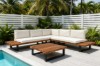 Picture of LASKA Solid Acacia Wood & Steel Frame Sectional Outdoor Lounge Sofa Set