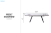Picture of DALTON 1.6M-2.4M Extension Glossy Sintered Stone Top Dining Table