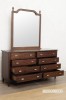 Picture of [FLOOR MODEL CLEARANCE]PRAGUE 8-Drawer Silver Wattle Timber Dresser with Mirror