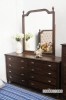 Picture of [FLOOR MODEL CLEARANCE]PRAGUE 8-Drawer Silver Wattle Timber Dresser with Mirror